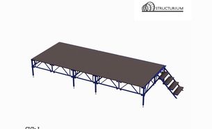 Изображение для товара Сборно-разборный подиум (сцена) для уличных мероприятий ПД-7