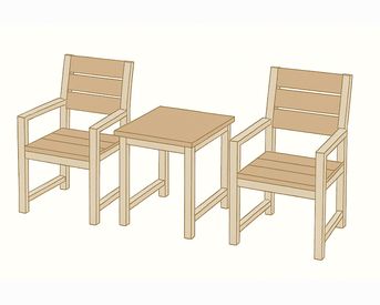 Изображение для товара Комплект из 4 стульев и 1 столика